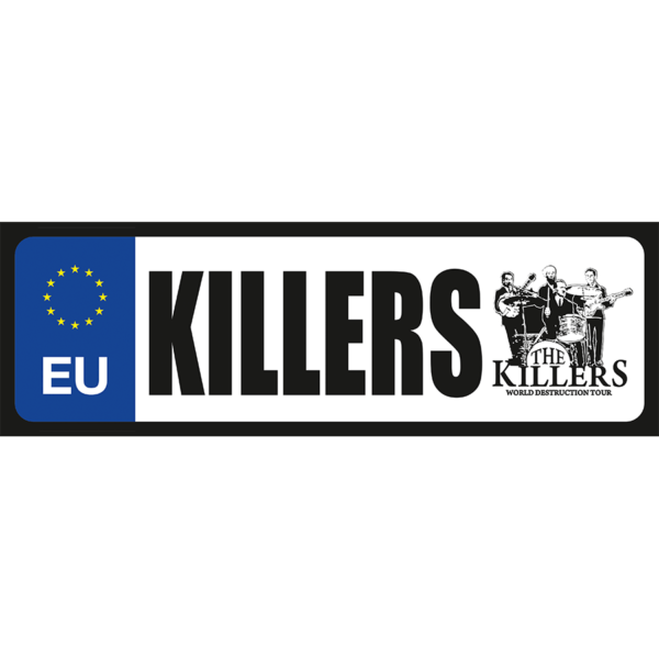 Killers egyedi vicces rendszámtábla termék minta