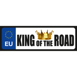 King of the road egyedi vicces rendszámtábla termék minta