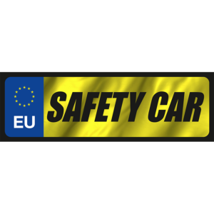 Safety car egyedi vicces rendszámtábla termék minta