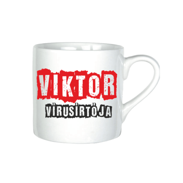 Viktor vírusirtója neves kerámia bögre termék minta