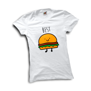 Best friends hamburger női póló termék minta