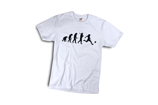 Evolúció futball férfi fekete póló minta termék kép