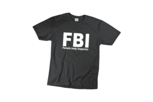 FBI female body inspector vicces férfi póló termék minta