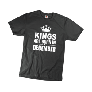Kings are born in December születésnapi férfi póló termék minta