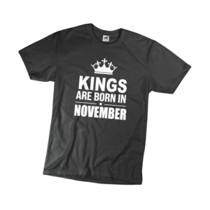 Kings are born in November születésnapi férfi póló termék minta