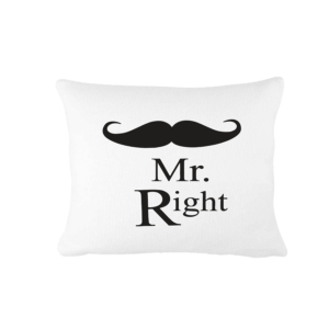 Mr. Right vicces poénos ajándék párna termék minta