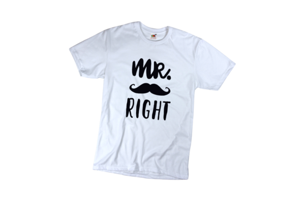 Mr. Right férfi póló termék minta
