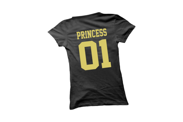 Princess 01 női fekete-arany póló minta termék kép