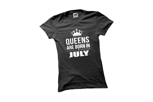 Queens are born in July születésnapi női póló termék minta