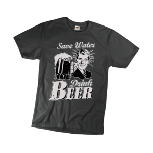 Save water drink beer vicces férfi póló termék minta