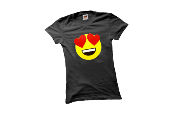 Szerelmes emoji vicces női póló termék minta