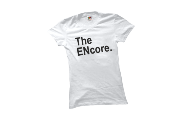 The encore női fekete póló minta termék kép