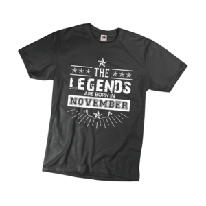 The legends are born in November születésnapi férfi póló termék minta