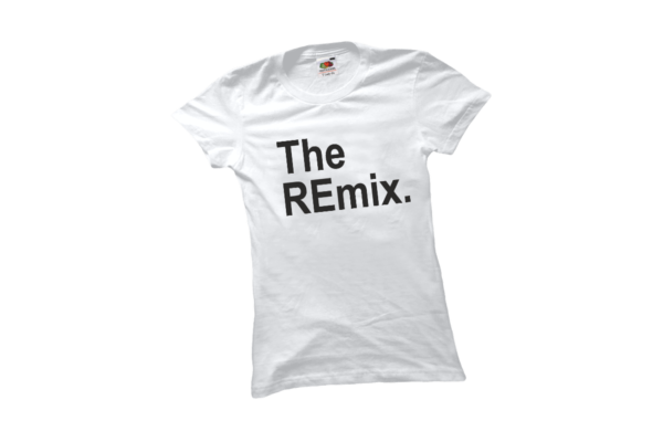 The remix női fekete póló minta termék kép