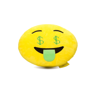 Dollár szemű Smiley plüss emoji ajándék párna termék minta