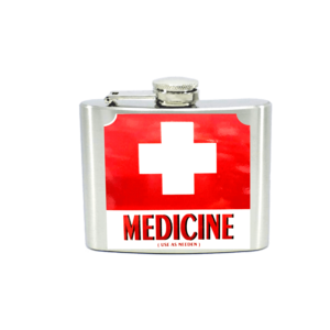 Medicine lapos flaska termék minta