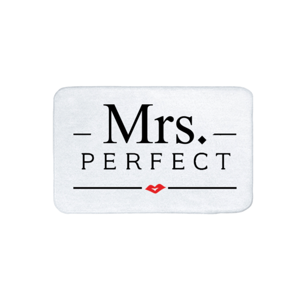 Mrs. Perfect vicces fürdőszoba szőnyeg termék minta