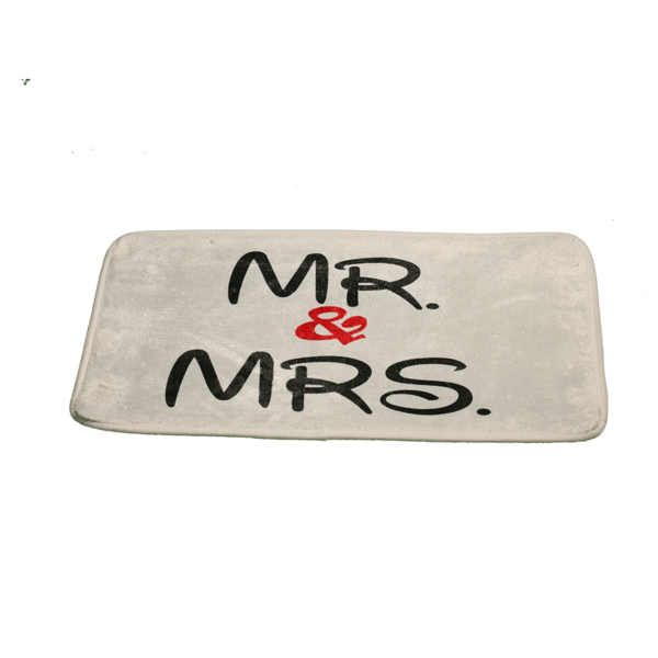 Mr & Mrs vicces fürdőszoba szőnyeg termék minta