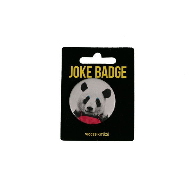 Retro panda vicces kitűző termék kép