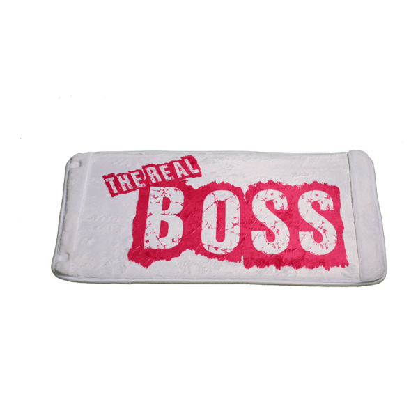 The Real Boss vicces fürdőszoba szőnyeg termék minta