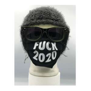 Fuck 2020 Fekete mintás szájmaszk termék kép