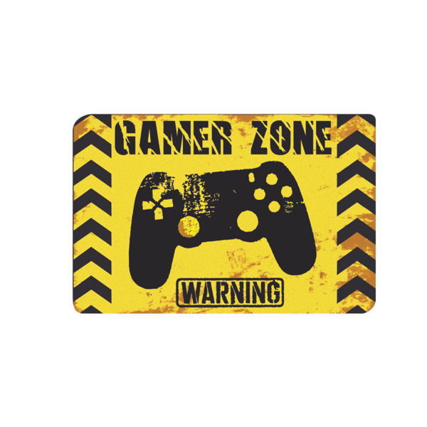 Gamer zone warning lábtörlő termék minta