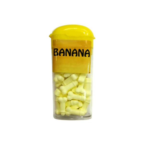 Pénisz formájú vicces cukorka - Banana termék minta